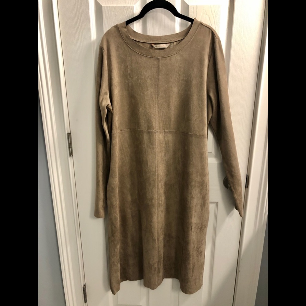 Soft Surroundings Microsuede Dress, M TALL